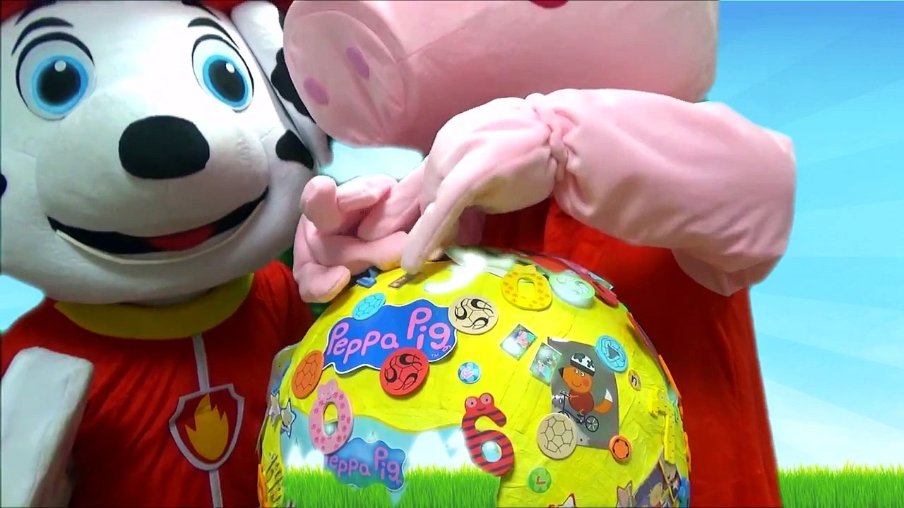 Peppa Pig Giant Surprise Egg Unboxing Toys for Kids with Paw Patrol Marshall