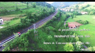 TRAINSPOTTING (VOL. 455). Trenes de Cercanías renfe desde el aire. (4K).