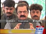 Punjab Law Minister Rana Sanaullah media talk outside Punjab Assembly