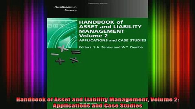 READ book Handbook of Asset and Liability Management Volume 2 Applications and Case Studies Full Free