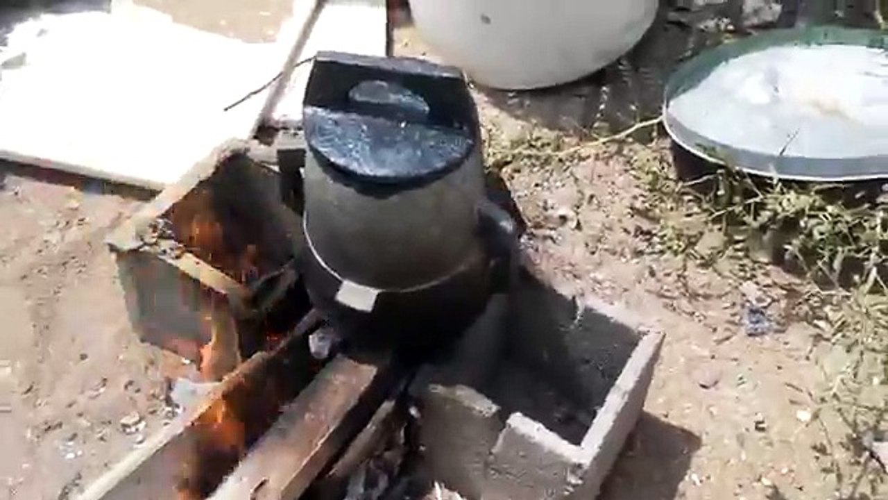 تجهيز قدر الحجر .. برمه Pots stone