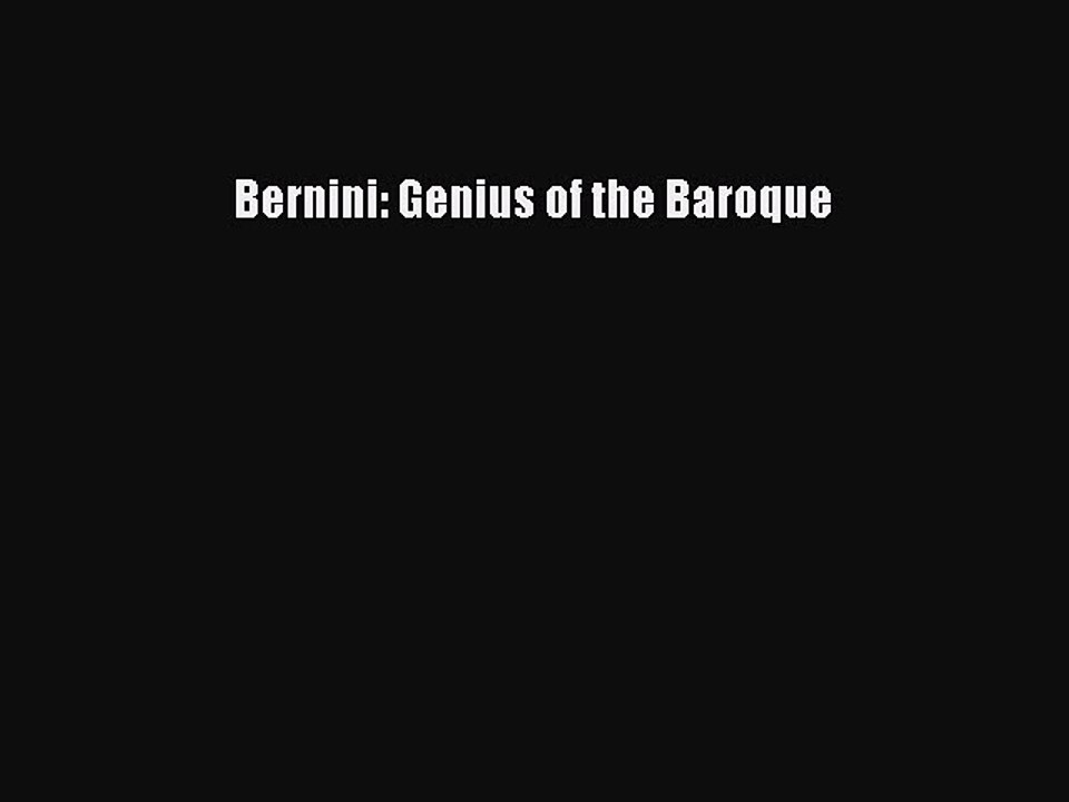 Read Bernini: Genius of the Baroque PDF Online