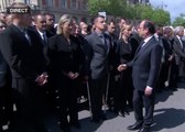 Un fonctionnaire de police refuse de serrer la main à François Hollande et Manuel Valls