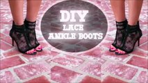 DIY Lace ankle boot
