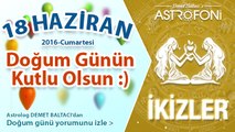 DOĞUM GÜNÜN KUTLU OLSUN SEVGİLİ İKİZLER Bugün 18 Haziran 2016 :)