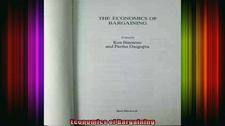 READ book  Economics of Bargaining Full EBook