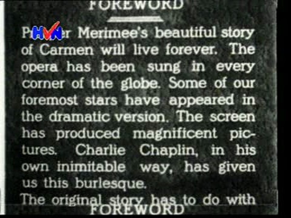 Charlie Chaplin's 'A Burlesque On Carmen'