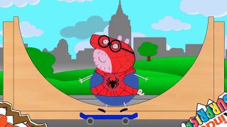 Peppa Pig, Spider Pig   Skateboarding Pigs   Kinder Surprise Eggs #Animation Kids & Toddlers