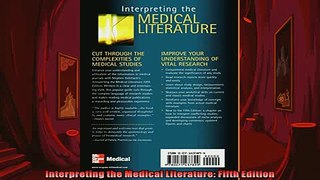 FREE DOWNLOAD  Interpreting the Medical Literature Fifth Edition  DOWNLOAD ONLINE