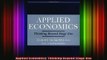 DOWNLOAD FREE Ebooks  Applied Economics Thinking Beyond Stage One Full Free