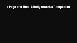 Read 1 Page at a Time: A Daily Creative Companion PDF Free