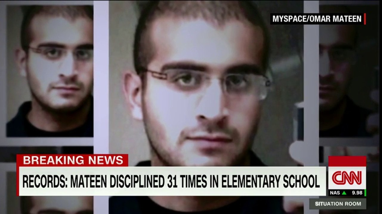 Records Mateen disciplined 31 times in elementary school