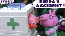 PEPPA'S ACCIDENT --- Peppa Pig goes to Hospital after an Accident! This toy story is a Hospital Construction Set Toy Review, just like Lego bricks with an Ambulance included, Featuring Thomas and Friends and many more family fun toys!