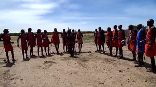 Masai village warriors singing 2/25/13