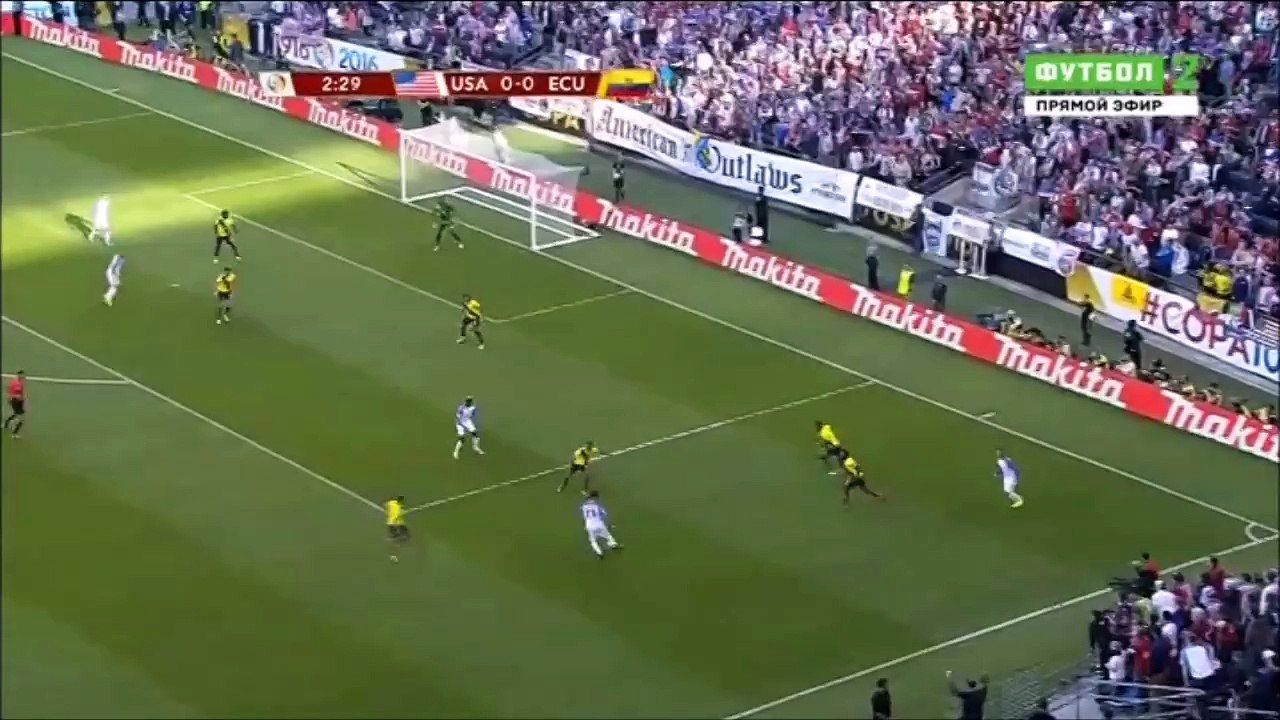 Соединённые Штаты Америки - Эквадор 2-1 (17 июня 2016 г, 1⁄4 финала Кубка Америки United States of America - Ecuador 2)