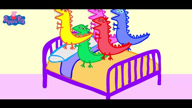 Five little Dinosaurs jumping on bed Peppa Pig Ballerina new episode Parody