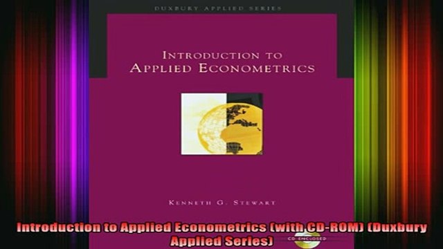 READ book Introduction to Applied Econometrics with CDROM Duxbury Applied Series Full EBook