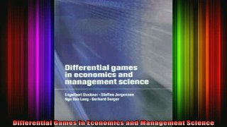 READ book  Differential Games in Economics and Management Science Full Free