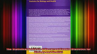 READ book  The Statistical Analysis of Recurrent Events Statistics for Biology and Health Full Free