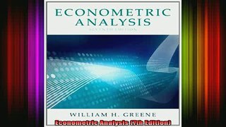 Free Full PDF Downlaod  Econometric Analysis 7th Edition Full Ebook Online Free
