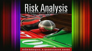READ book  Risk Analysis A Quantitative Guide Full EBook