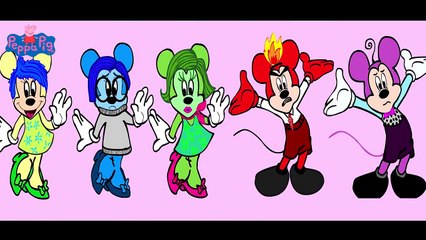 Mickey Mouse INSIDE OUT  Finger Family  Nursery Rhymes Lyrics Coloring for kids  Parody