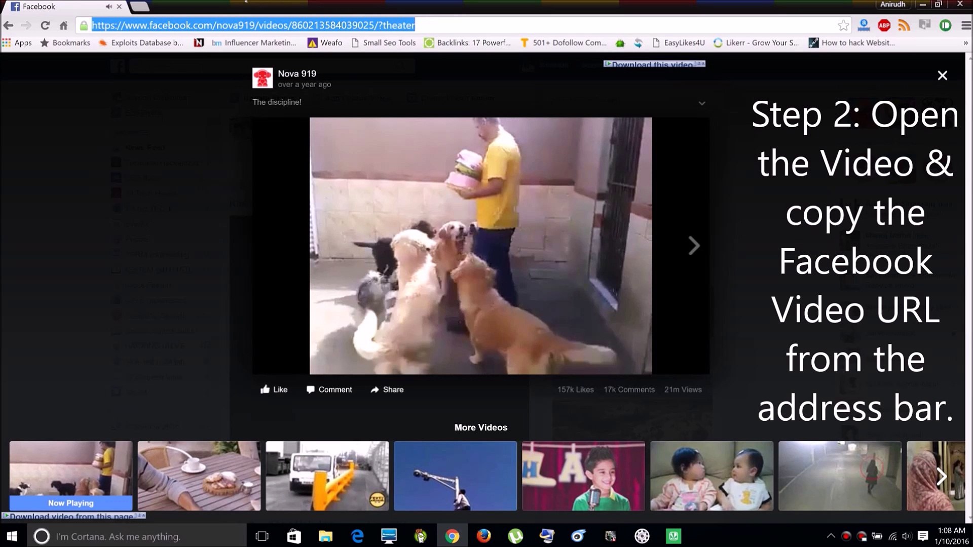 how to download Facebook Videos without any software