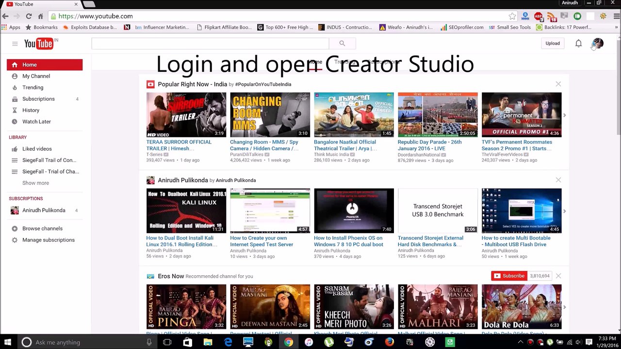 How to Record your Computer Screen using YouTube