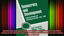 READ book  Democracy and Development Political Institutions and WellBeing in the World 19501990 Full Free