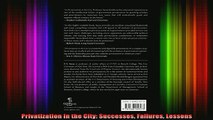 DOWNLOAD FREE Ebooks  Privatization In the City Successes Failures Lessons Full Free