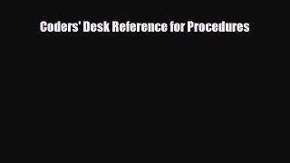 Read Coder's Desk Reference for Procedures Ebook Free