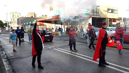 Les supporters turcs défilent dans les rues de Verviers