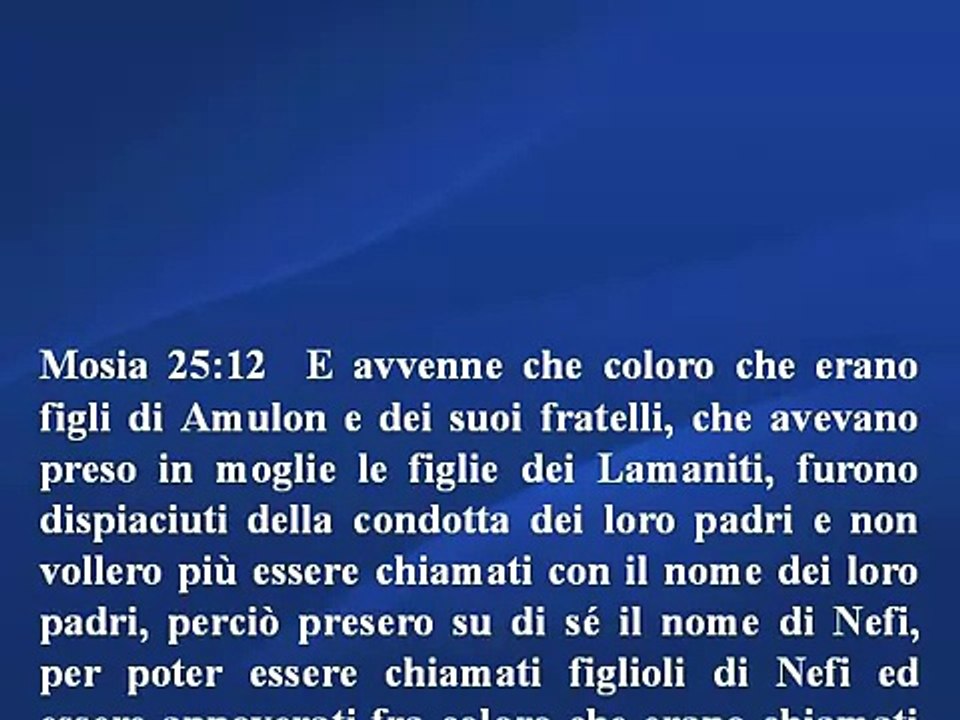 Mosia 25 - Libro di Mormon - Italiano e Spagnolo