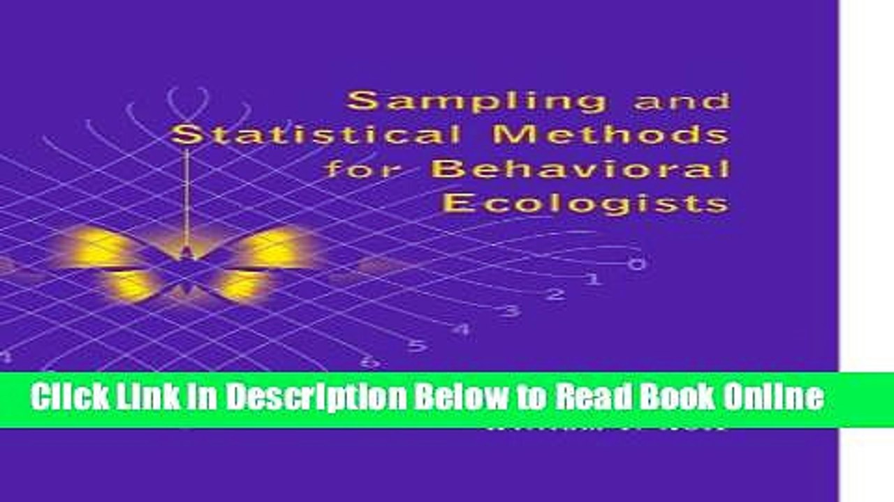 Read Sampling and Statistical Methods for Behavioral Ecologists  PDF Free