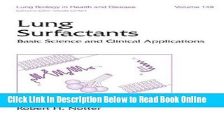 Read Lung Surfactants: Basic Science and Clinical Applications (Lung Biology in Health and