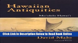 Read Hawaiian Antiquities: Moolelo Hawaii  Ebook Free