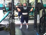 smith squats - 6 plates x 10, 4 plates x 26