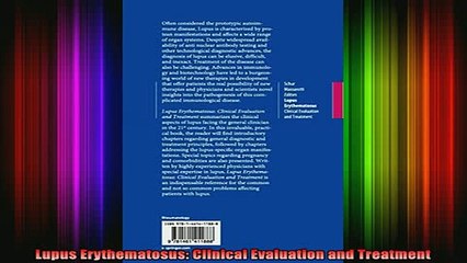 下载视频: READ book  Lupus Erythematosus Clinical Evaluation and Treatment Full Free