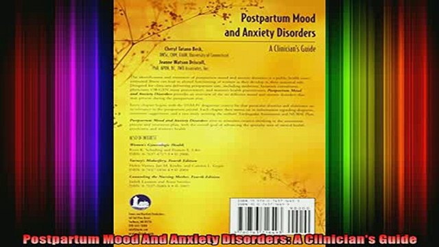 Free Full PDF Downlaod Postpartum Mood And Anxiety Disorders A Clinicians Guide Full Free