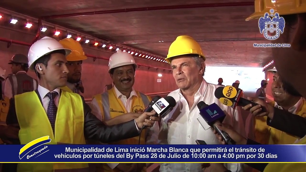 Inició Marcha Blanca en los túneles de By Pass 28 de Julio
