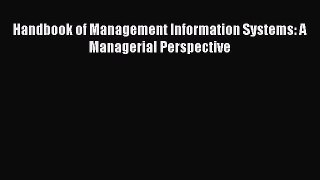 Download Handbook of Management Information Systems: A Managerial Perspective PDF Online