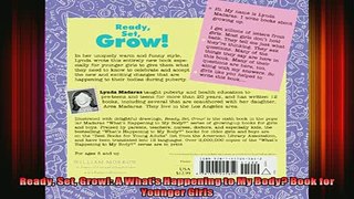 READ book  Ready Set Grow A Whats Happening to My Body Book for Younger Girls Full Free