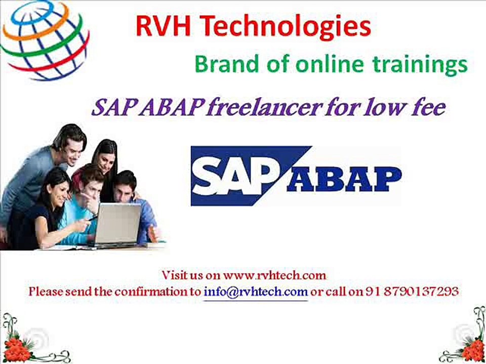 SAP ABAP freelancer for low fee cost by RVH Technologies
