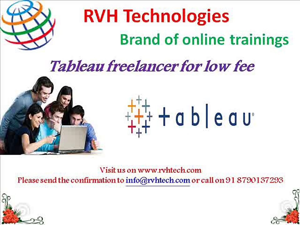 Tableau freelancer for low fee cost by RVH Technologies
