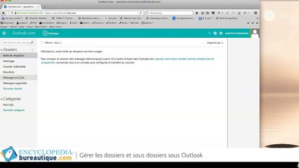 Créer des dossiers sous outlook