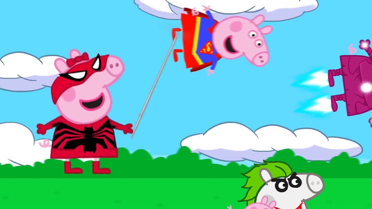 Peppa Pig - Super Heroes vs Joker Story - Kids Animation Fantasy