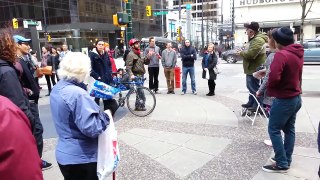 Dave, Downtown Vancouver, BC, Canada, Preaching God's Word ! Part 1