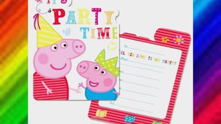 5 X Peppa Pig Invitations Pk 6