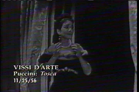 MARIA CALLAS sings Vissi D'arte on November 25, 1956
