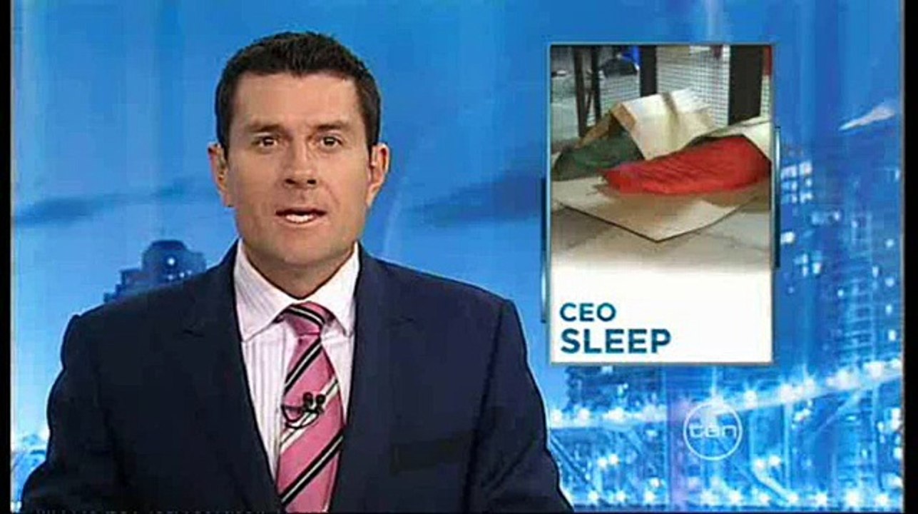 Network 10's Report of 2011 Brisbane Vinnies CEO Sleepout